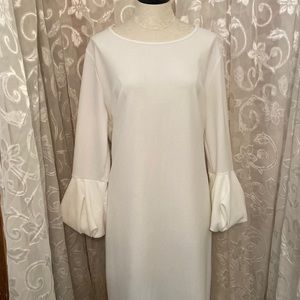 Ella Sumani long puff sleeve dress. Cream color. Size 3X
